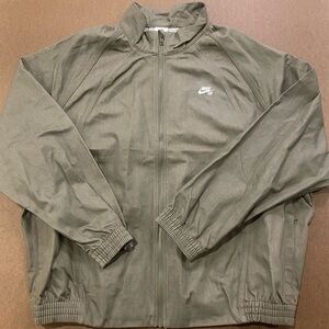 Nike SB Denim Full Zip Jacket Oversized Bomber Olive Green sz M  IH1988-222 $120